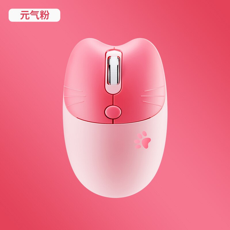 Cat Face M3 Wireless Mouse Mute Laptop Office Portable Unlimited Mouse Silent Comfortable and Cute: pink