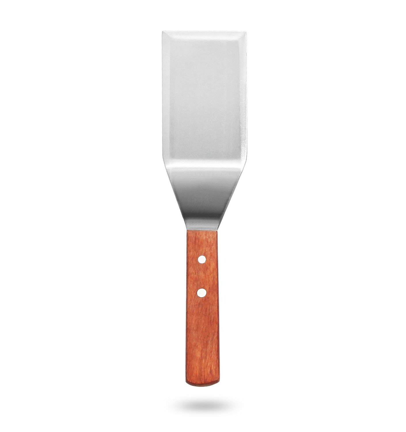 Wood Handle Heavy Duty Hamburger Turner / Spatula with Cutting Edge, 2.95-Inch Wide Blade, 11.5-Inch BBQ Tools