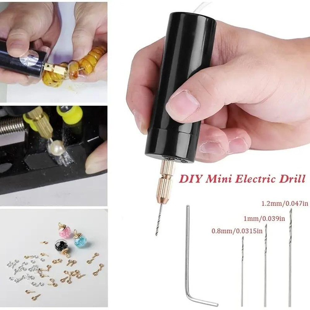 Handheld Mini furadeira elétrica, DIY USB broca elétrica ferramentas, resina epóxi, fazer jóias, artesanato em madeira, gravura Pen Tool