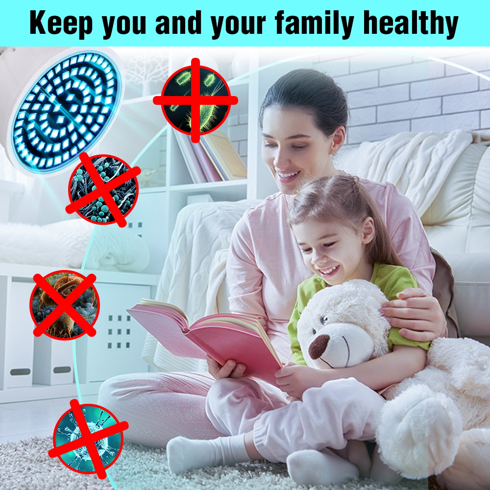 220V UVC lampa LED E27 UV LED sterylizator światła MR16 bakteriobójcza żarówka LED E14 dezynfekcja ultrafioletem światło GU10 lampa ozonowa B22