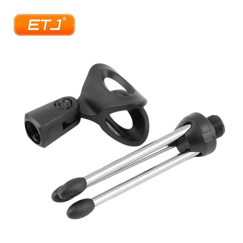 Clip de micrófono con soporte soporte de plástico de goma Flexible para micrófono con cable e inalámbrico Clip en forma de huevo