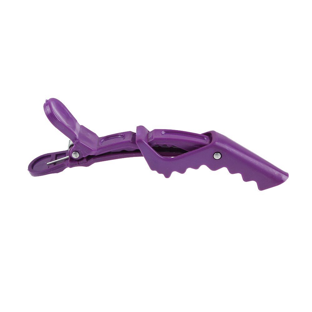 Pinza de pico de pato esmerilado grande, 9 colores opcional, horquilla de plástico a presión para mujeres y niñas, herramientas sencillas de estilismo para el cabello, 1 Uds.: B Purple
