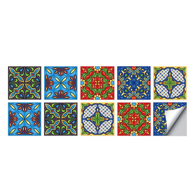 15*15cm keuken olie- en waterdicht badkamer sticker trap stereo meubel sticker keramische tegel sticker decoratie wa  h6 m 1: F