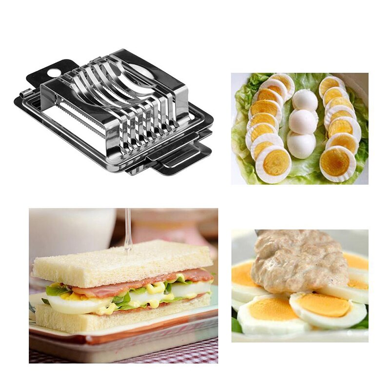 Multifunctionele Ei Cutter Roestvrij Staaldraad Ei Slicer Sectioner Cutter Mallen Draagbare Boterhamworst Cutter Keuken Gadgets