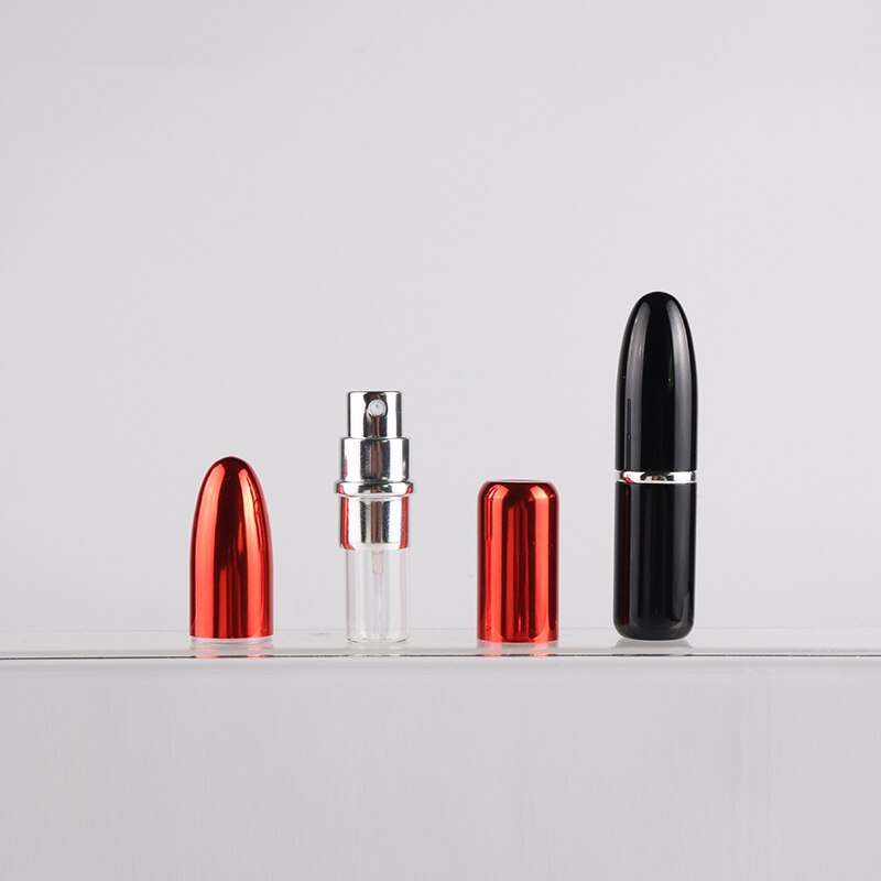 Flacon pulvérisateur de parfum, 3ml, coque en aluminium, revêtement en verre, Portable, brillant