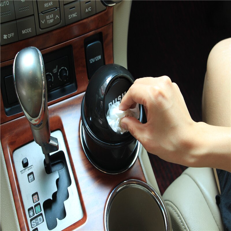 Handig Mini Auto Thuis Trash Rotzooi Kan Garbage Stof Case Houder Box Bin Vuilnisbak Auto styling