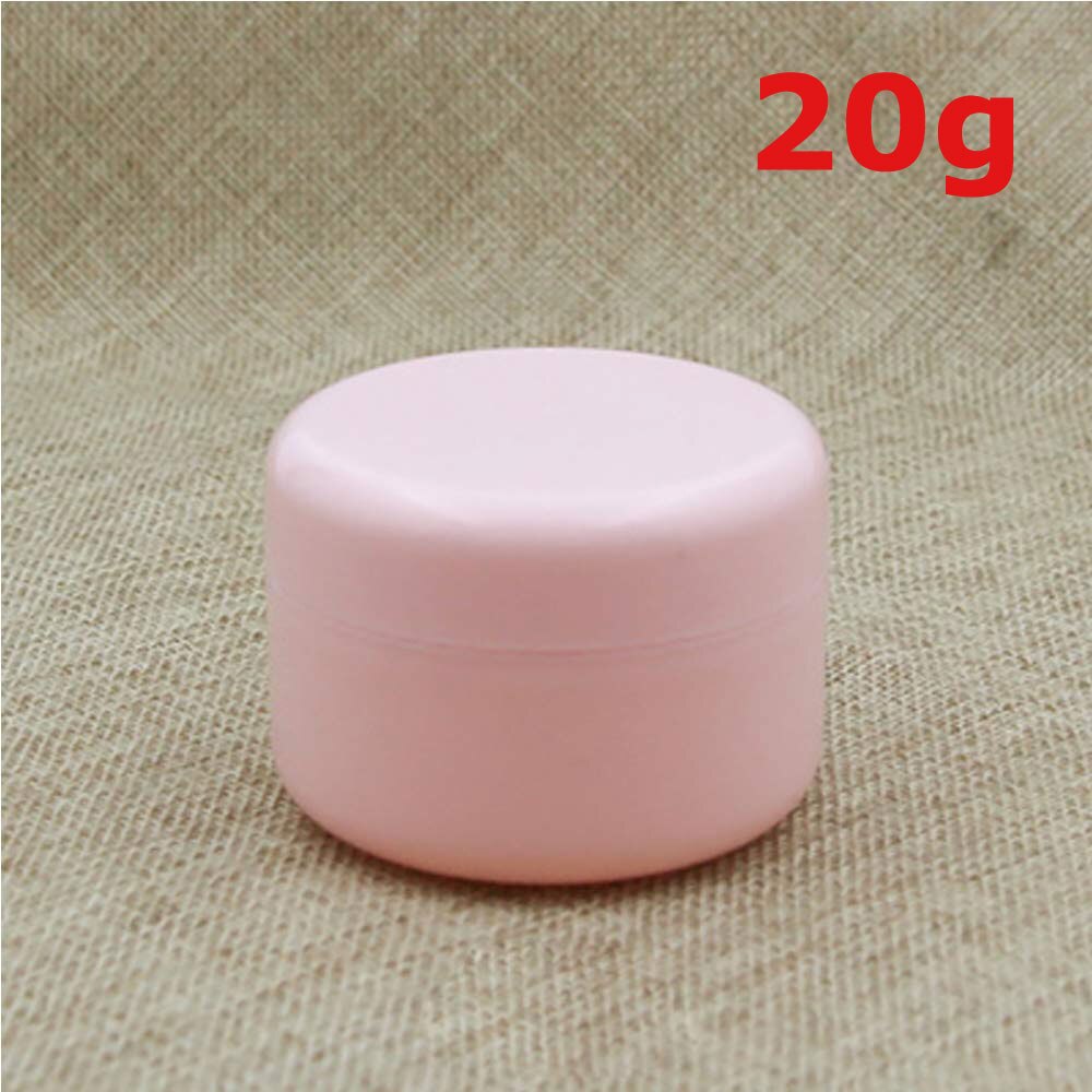 50 stk prøve tomme beholdere krukker gryder flasker med låg dækker etuier til creme lotion kosmetisk makeup olier læbepomade pigmenter: Lyserød  x 20g