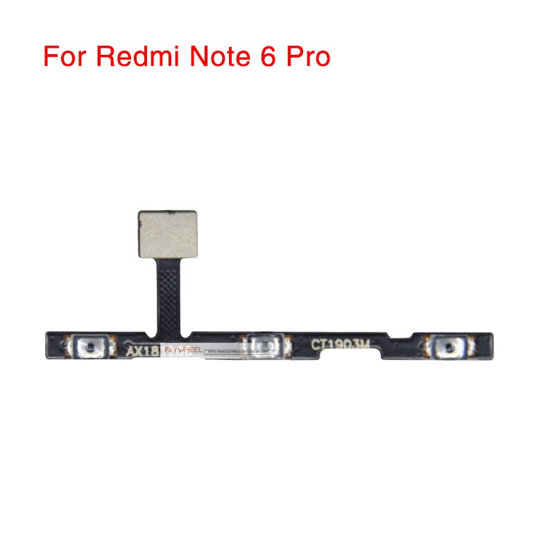 1pcs Power Button Flex Replacement For Xiaomi Redmi S2 3 3X 3S 4A 4X 5A 6A 7 5 Plus Note 5 6 Pro Mute Volume Control Side Switch: For Redmi Note 6 Pro
