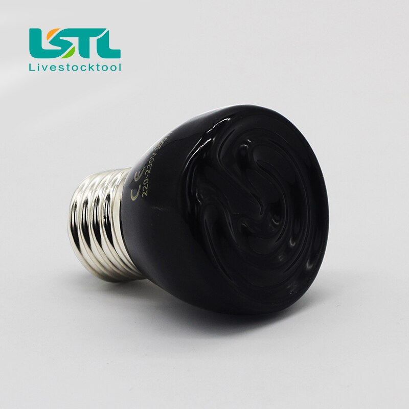 Kjæledyr varmelampe mini infrarød keramisk lyspære 220v 25w 50w 75w 100w til reptil kjæledyr fugl kanin mus ruger