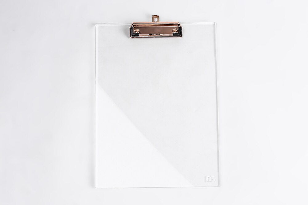 3pcs/setClear Memo Pad Note Holder+ Clear Acrylic Clipboard+Acrylic Stapler desk kit