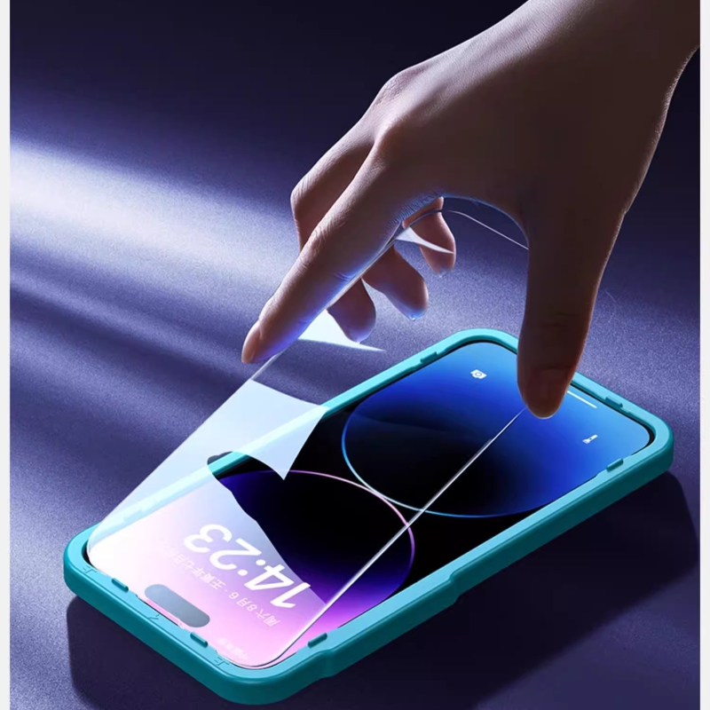 SmartDevil 2/3PCS Anti-fingerprint Tempered Glass Film for iPhone 15Pro Max 14Pro 13 15 Non-full Cover HD Clear Screen Protector
