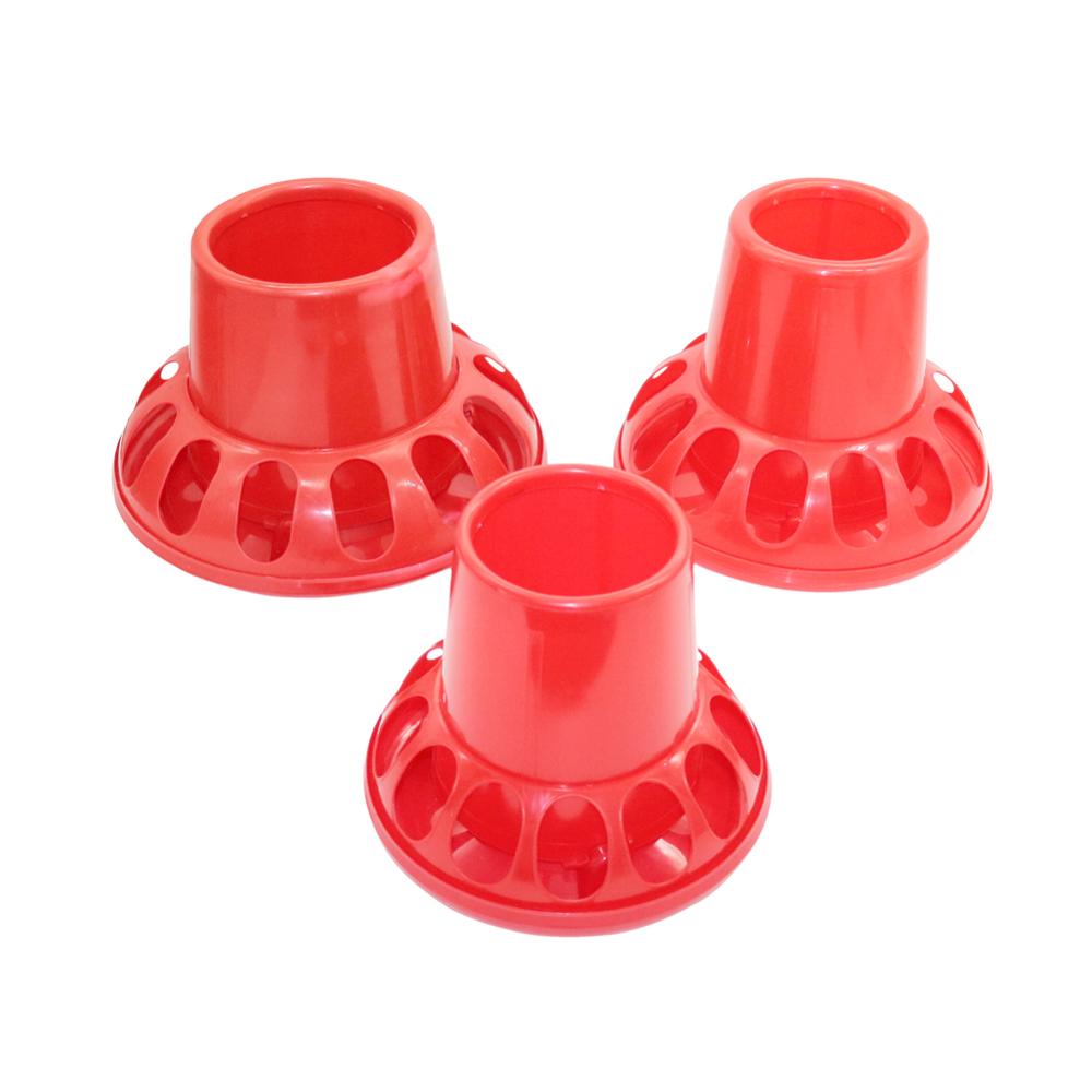 5Stck Geflügel Fütterung Werkzeug rot Plastik Huhn Feeder 1.5kg 2kg 3kg Wachtel Futter Eimer Geflügel Landwirtschaft Werkzeug
