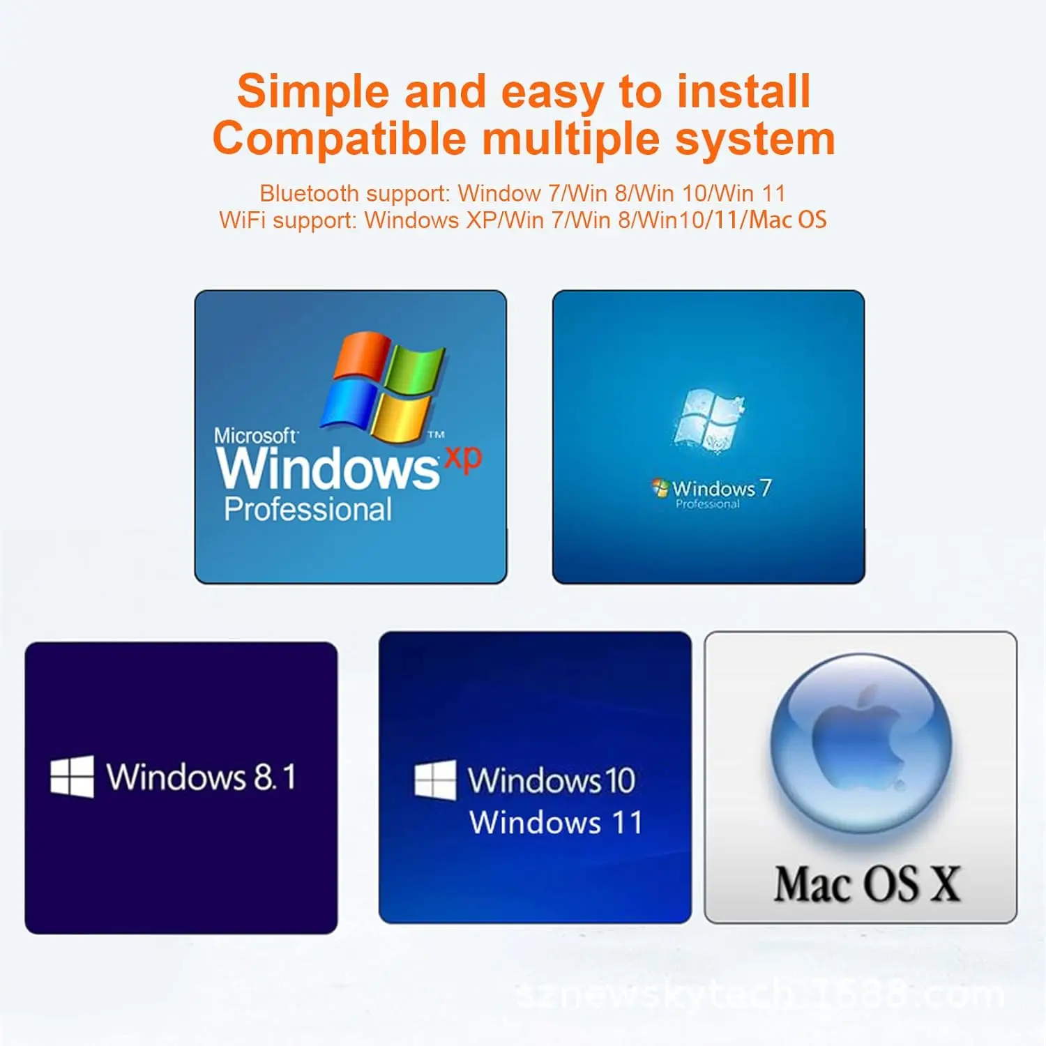 USB WiFi Bluetooth Adapter, 1300Mbps Dual Band 2.4/5GHz Wireless Network Card, USB WiFi Dongle for PC/Laptop/Desktop