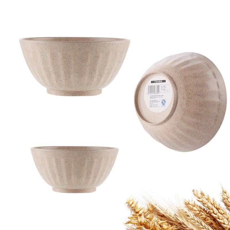 Tazón de paja de trigo Ramen, tazón grande ecológico, saludable, sopa, ensalada, arroz, fideos comida, plato contenedor de fruta, vajilla,