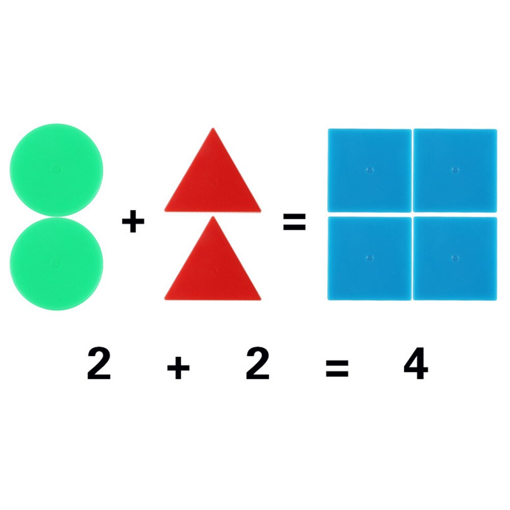 80 Stks/set Geometrie Blokken Tellen Ronde Driehoek Vierkante Schijf Leermiddelen Onderwijs Levert Vroeg Leren Speelgoed