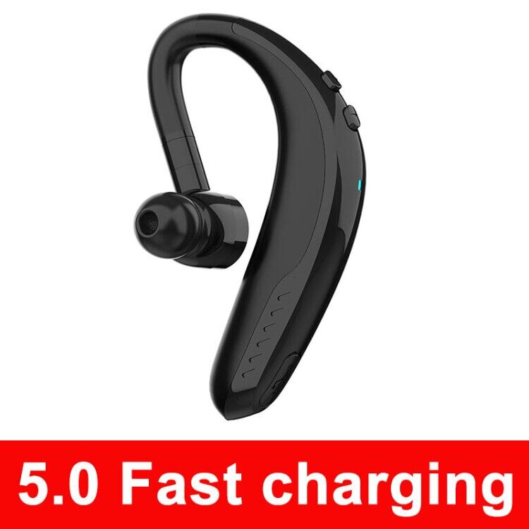 IPUDIS Bluetooth Oortelefoon Draadloze Handfree Single Oorhaak Headset 170mAh 17H Spreektijd met Microfoon voor Automobilist: IPUDIS-D1Black