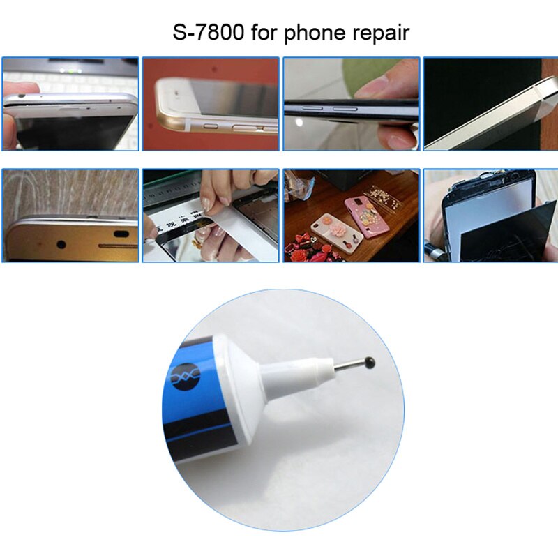 SUNSHINE S-7800 30ml Phone Repair Adhesive Black Soft Glue LCD Screen Sticky Framed Crack Seal Glue for Iphone Bonding Adhesive