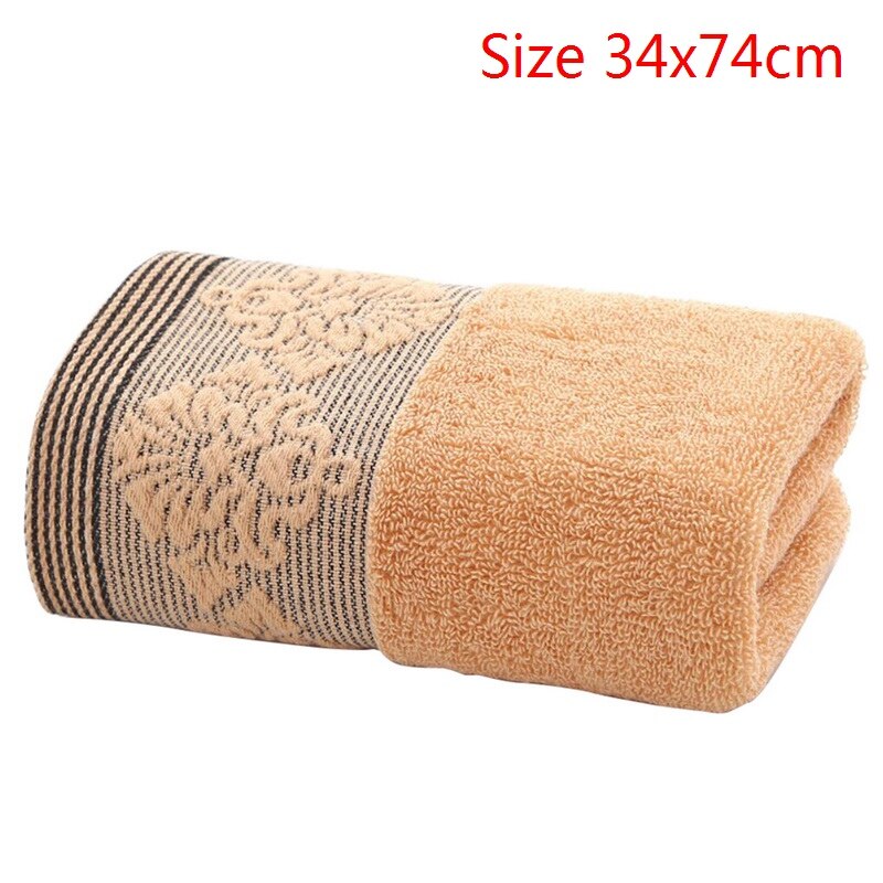 4 Colors High Absorbent Face Towel Thick Cotton Solid Bath Towel Beach Towel For Adults Quick Dry Soft: A-coffee