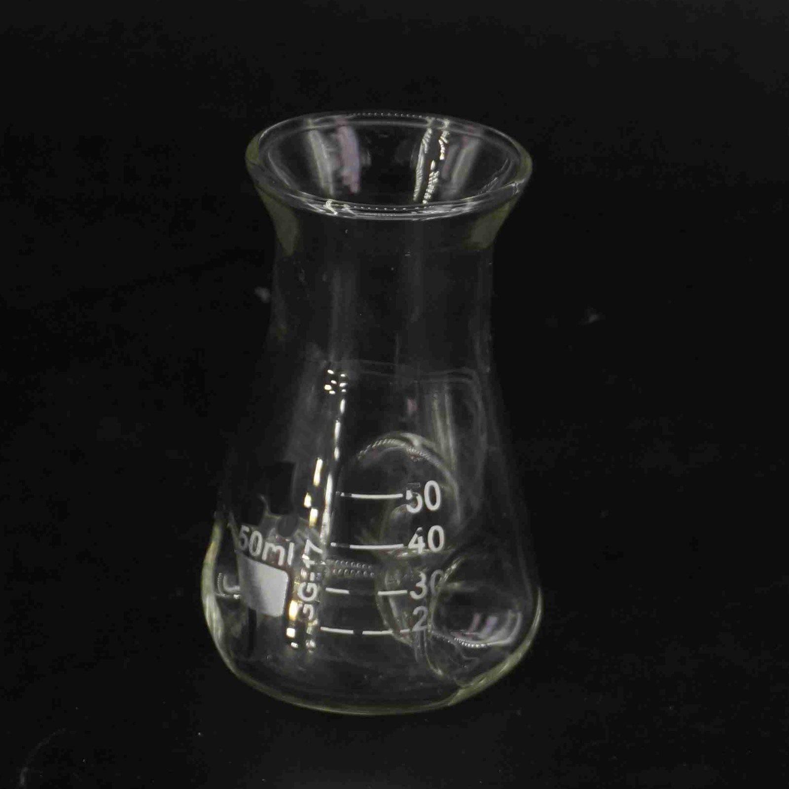 50ml 3 Thorns GG17 Glass Wide Mouth Baffle Shake Conical Erlenmeye Flask Lab