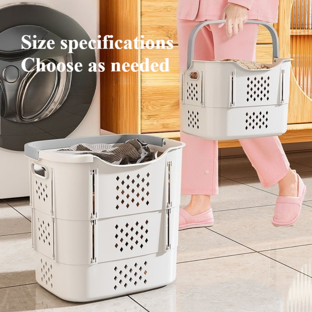 Dirty Clothes Basket Handheld Breathable Telescopic Foldable Storage Laundry Basket Removable Laundry Multi Layer Storage Basket