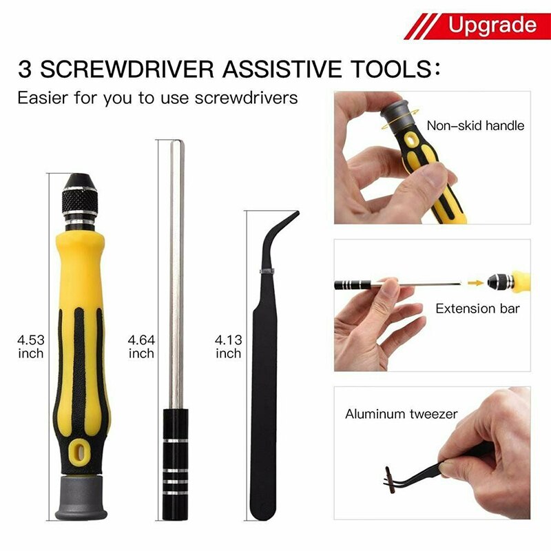 Hand Schroevendraaier 45 In 1 Schroevendraaier Set Precisie Schroevendraaier Bits Kit Onderhoud Reparatie Tool Voor Telefoon Mobiele Camera