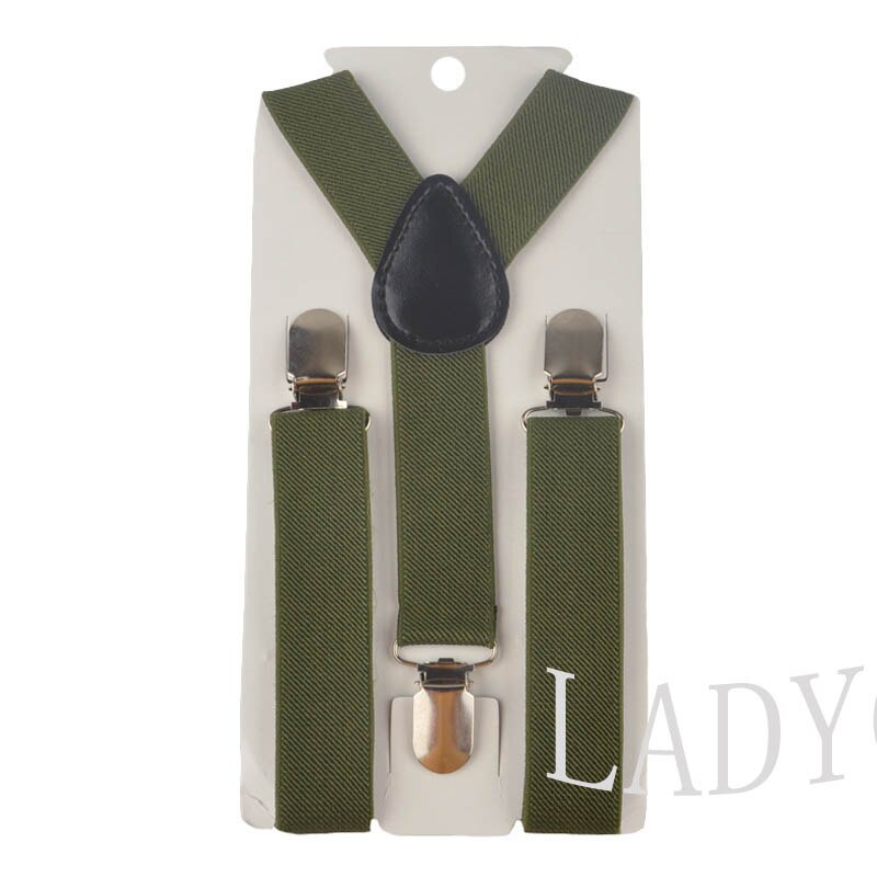 Soild Color Children Belt Baby Boys Girls Suspenders Clip-on Y-Back Braces Elastic Kids Adjustable suspenders suspenders: a06