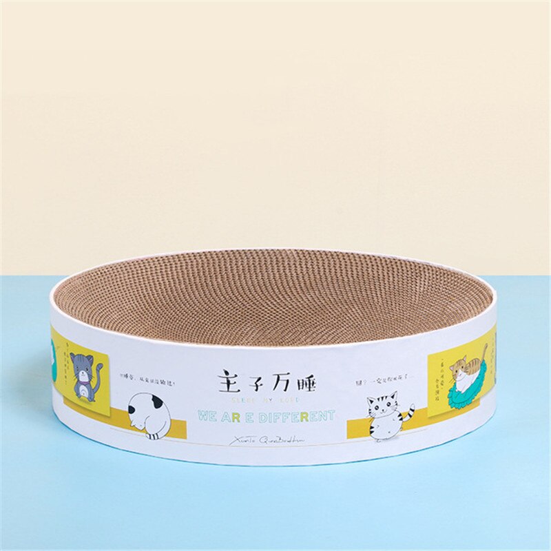 Katze Runde Gut Papier kratzen Gremium Bett matt Kätzchen Katzenminze Scratcher Krallen Pflege Schleifen NäGel Haustier Katze Kratzen Karton: D / S
