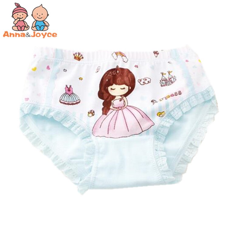 10 pz/lotto Cute Kids Girls mutandine slip Cartoon principessa triangolo intimo per bambini in cotone