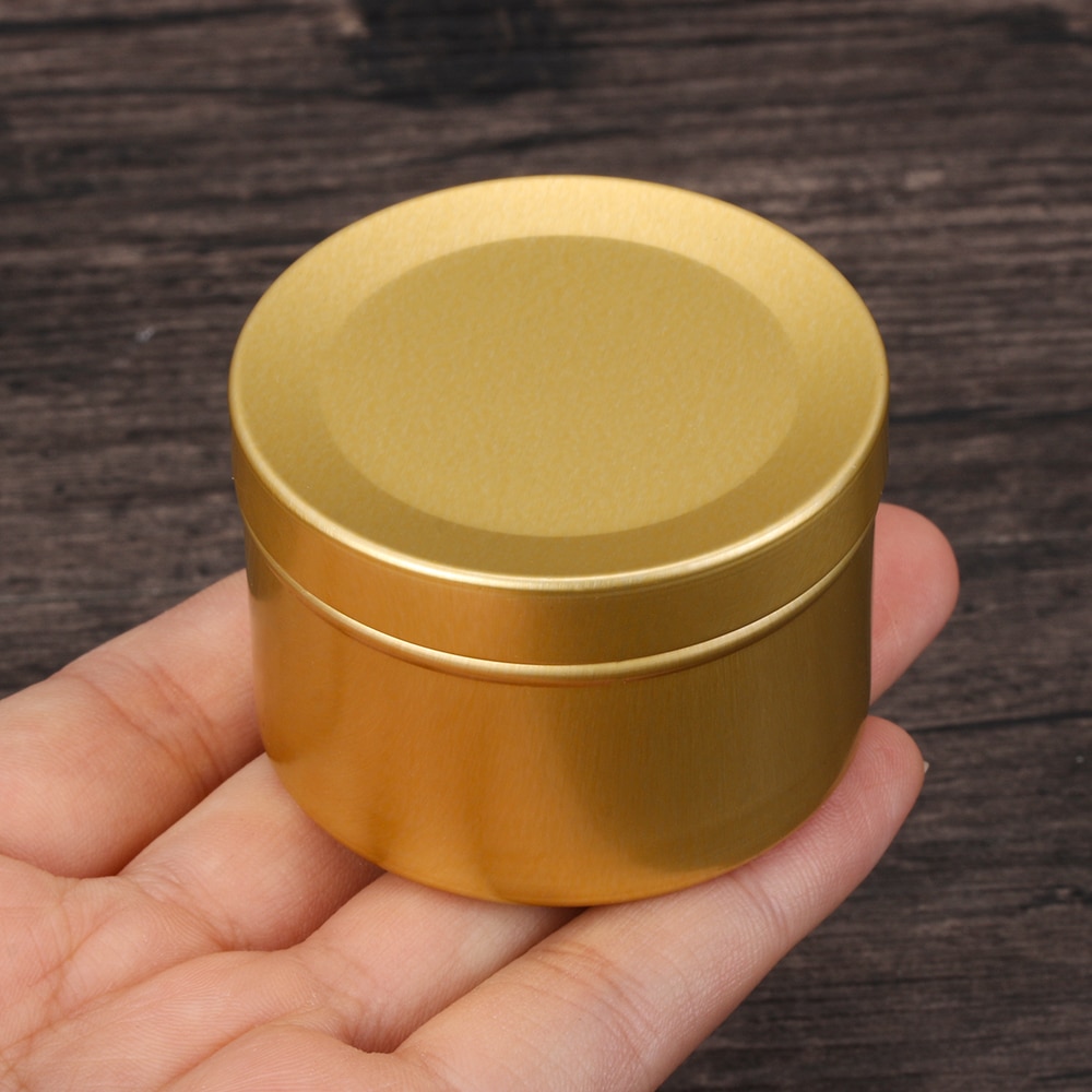 1PC Mini Biscuits Can Cookies Jar Tin Tea Candy Storage Box Round Metal Makeup Case Wedding Party Favor Organizer Container 50ml