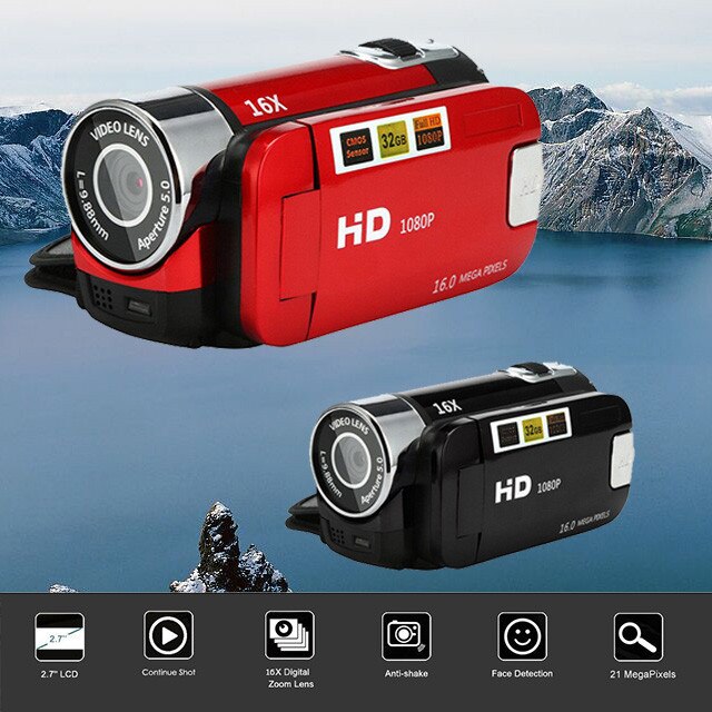Handheld Portable Home Digital Video Camera Camcorder DV 16x Digital Zoom HD 1080P Night Vision Recording Digital Video Z626