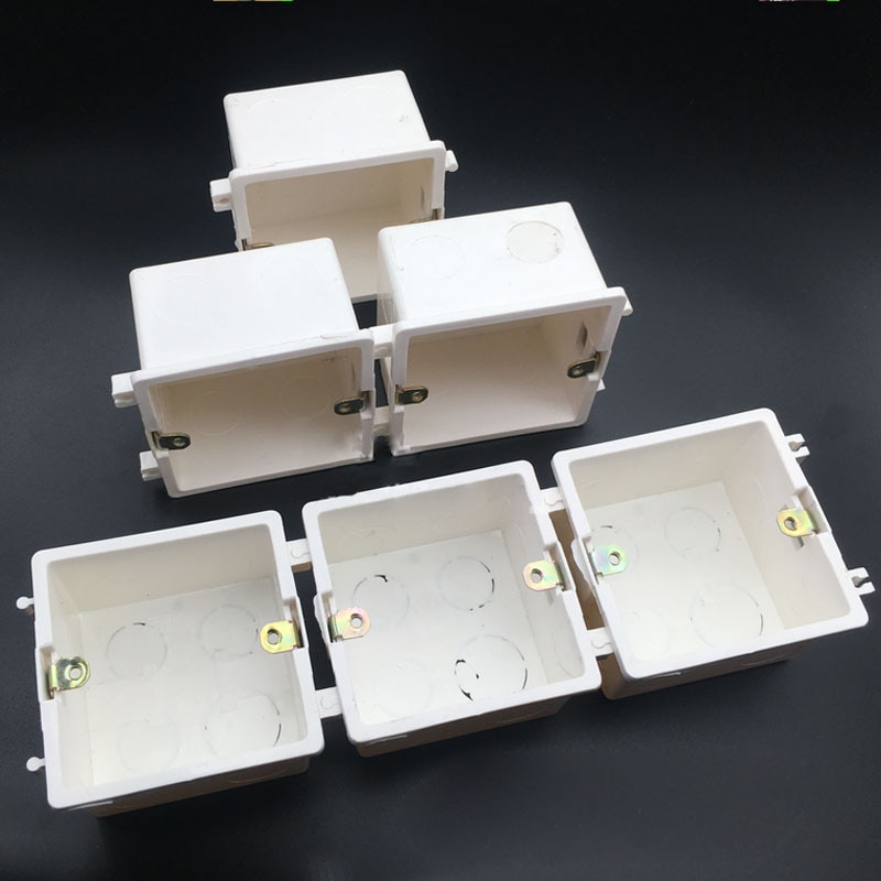 Universal 86 Type Splicing Cassette Concealed Junction Box Wall Mount Switch Socket Dark Box Secret Stash 80*80*50mm