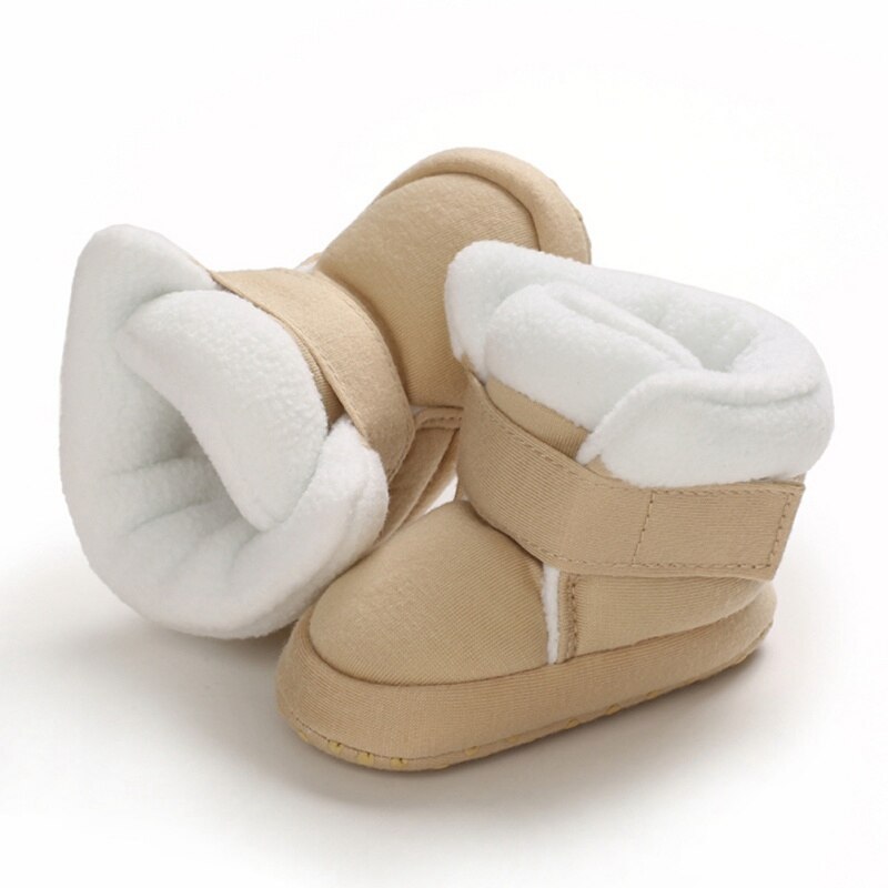 Vinter bebis flickor bomull mjuk sula bootie skor vinter varma boot skor första promenadskor