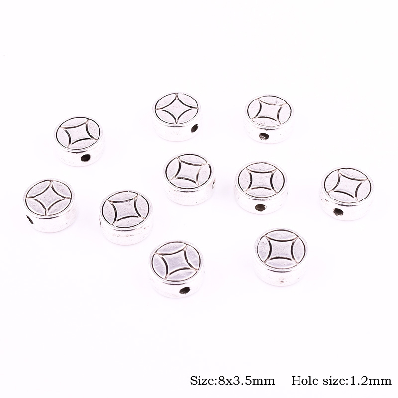 Antique Tibetan Silver Loose Metal Beads Spacer for Jewelry Making for Man Women Bracelet Necklace Earrings: 06(20pcs)