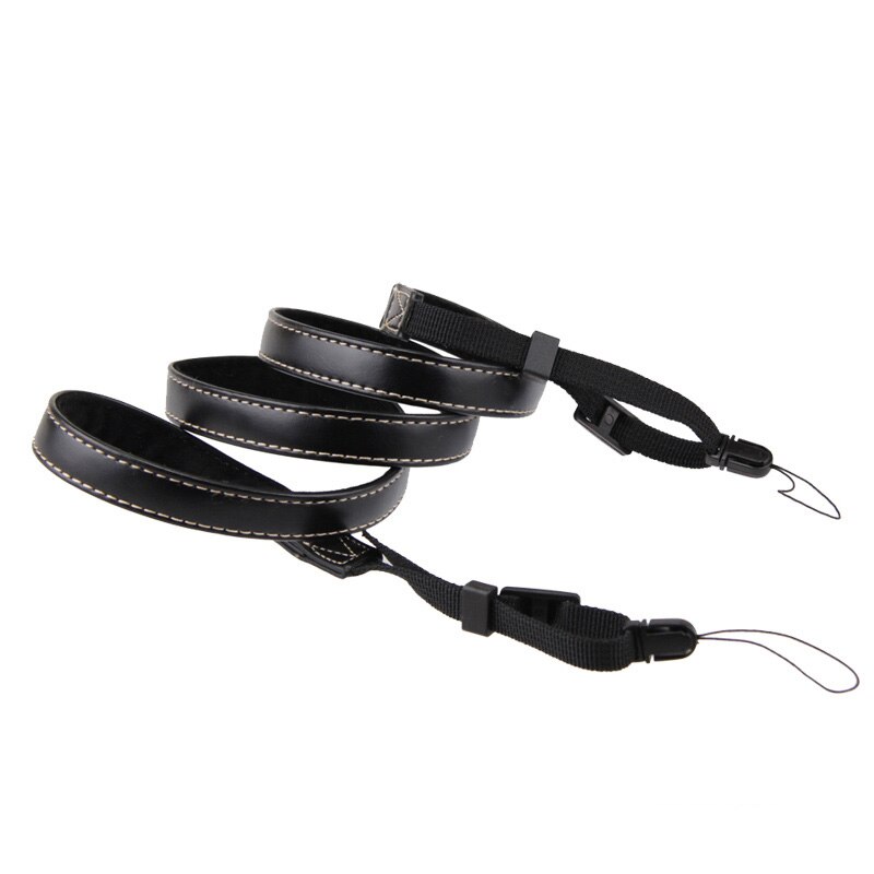 PU para cámara correa para canon PowerShot sx430is SX420IS SX410 SX400is sx510 para Ricoh GR3 GR III gr2 gr ii para nikon a1000 a900: Black strap