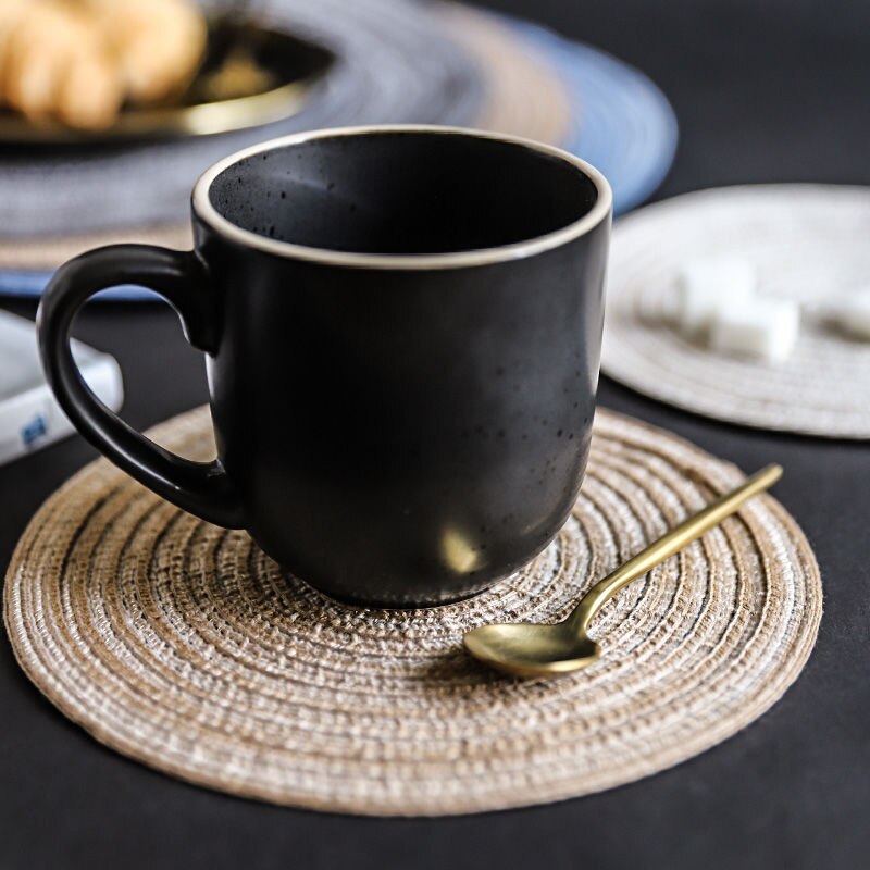 Japanese Round Ramie Table Mat Insulation Pad Solid Placemats Linen Non Slip Kitchen Accessories Decoration Home Pad Coaster