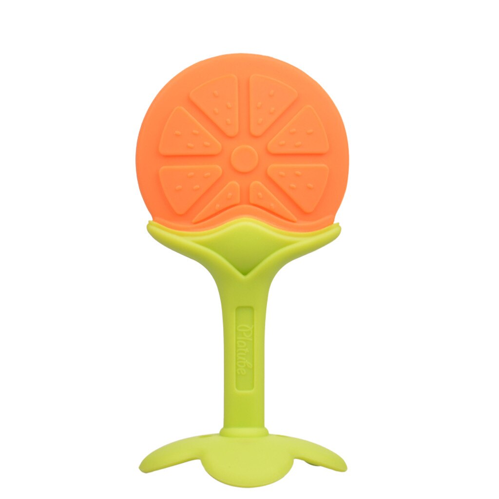 Baby Fruit Bijtring Zachte Siliconen Kinderziektes Speelgoed Baby Interessante Druif Oranje Perzik Tandjes Kauwen Training Speelgoed Voor Peuter # p4: E