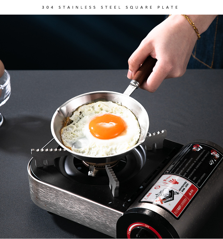 Mini poêle à frire en acier inoxydable 304, petite cuisinière à Induction spéciale, antiadhésive, pour éclaboussures d'huile chaude