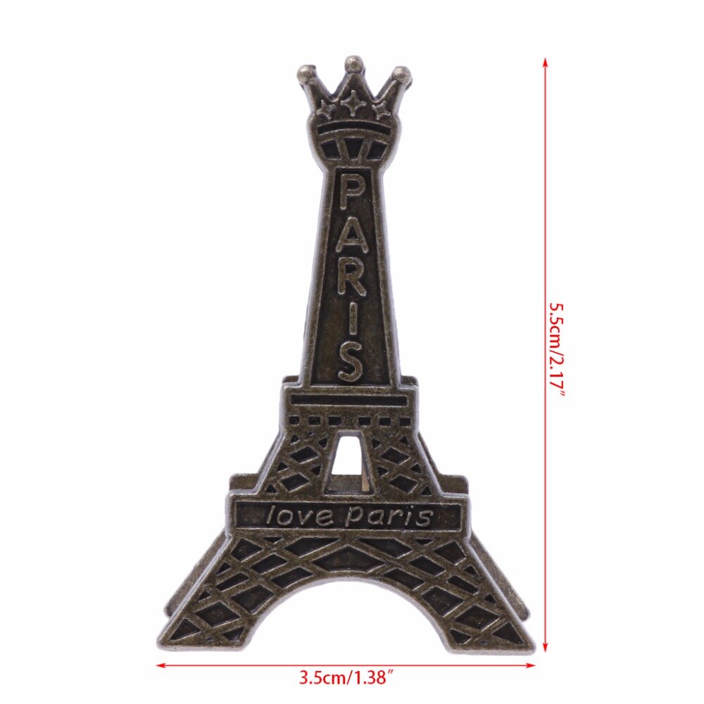 Vintage eiffeltorn paris metall memo gem för meddelande dekoration foto