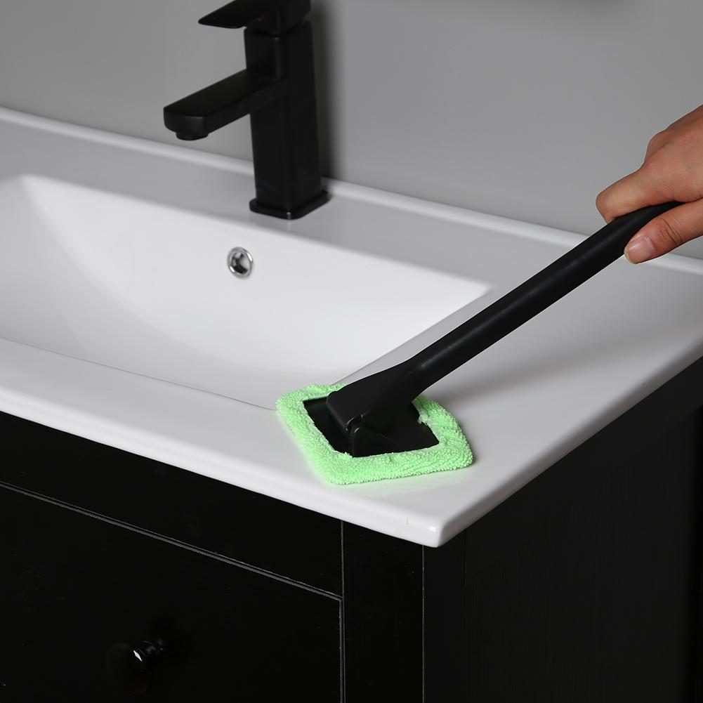 Microfiber Auto Car Window Cleaner Long Handle Car Wash Brush Dust Car Care Windshield Shine Towel Handy Washable Car Clean