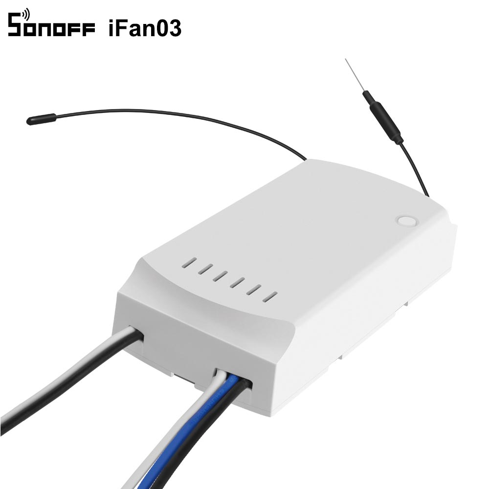 SONOFF-interruptor inteligente Itead iFan03/iFan04, controlador de luz y ventilador de techo, 433mhz, RF, Control remoto para casa inteligente