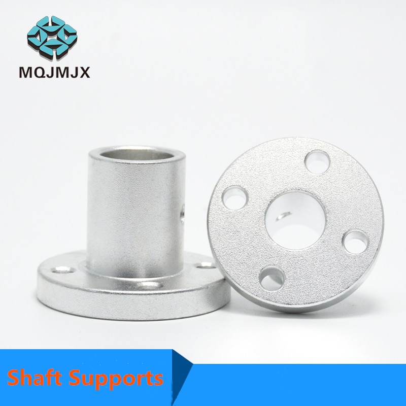 Aluminum Shaft Supports Flange Round Flanged Mount with Thick Sleeve dia3/4/5/6/8/10/12 in stock