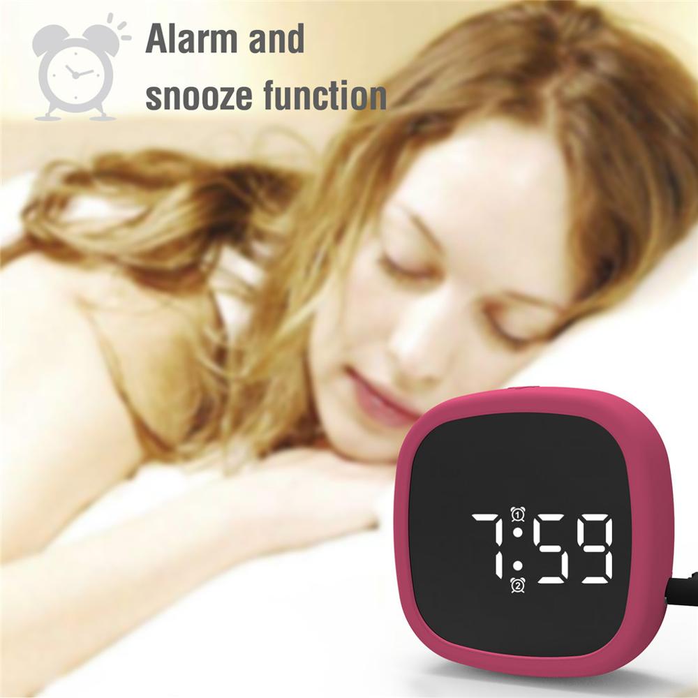 Digital Alarm Clock LED Display Pocket Silicone Voice-activated Clock Desk Clock Silicone voice-activated digital alarm clock CD