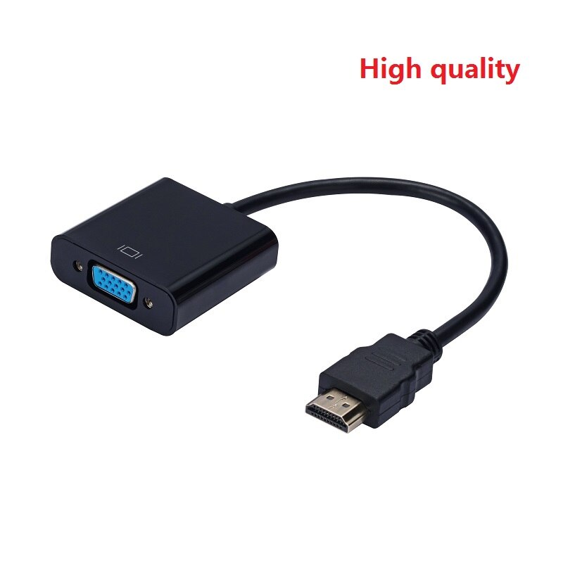 HD HDMI-compatible to VGA Adapter Digital to Analog Converter HDMI-compatible Male To VGA Female Converter Cable For PC Laptop: High quality