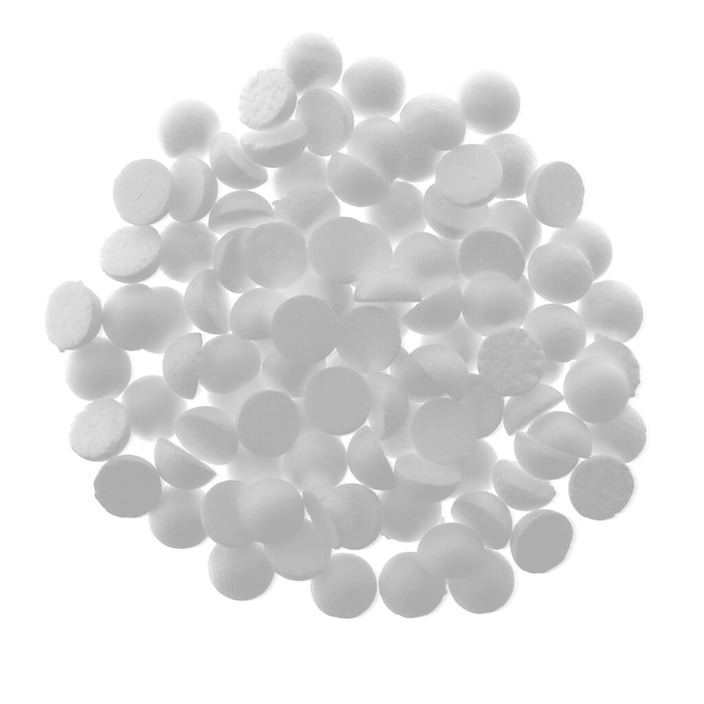 100pcs White 20mm Wedding Decor Modelling Craft Solid Foam Balls Hemispheres