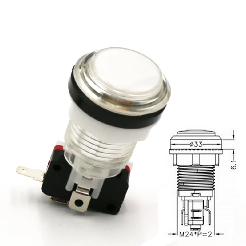 Arkade-Spiel Licht Druckknopf LED 12V beleuchtete Video-Münz automat Kran Kralle Flipper Teile mehrere Größen verfügbar