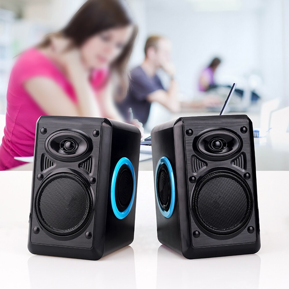 USB Computer Speakers Desktop Audio Multimedia 3D HIFI Level Sound For Computer Laptop Subwoofer Speaker Lengthened Wire