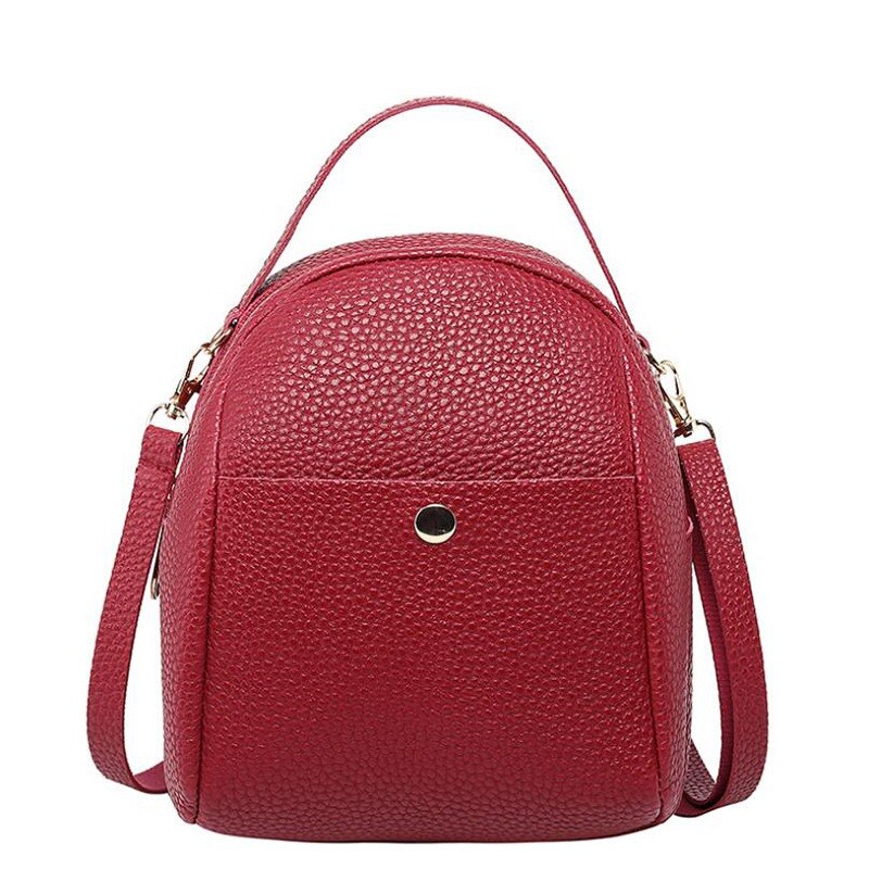 Korean Style Girls' Backpack Multi-Function Small Back Pack Women Shoulder Hand Bags Female Bagpack School Bag Pack: red 3