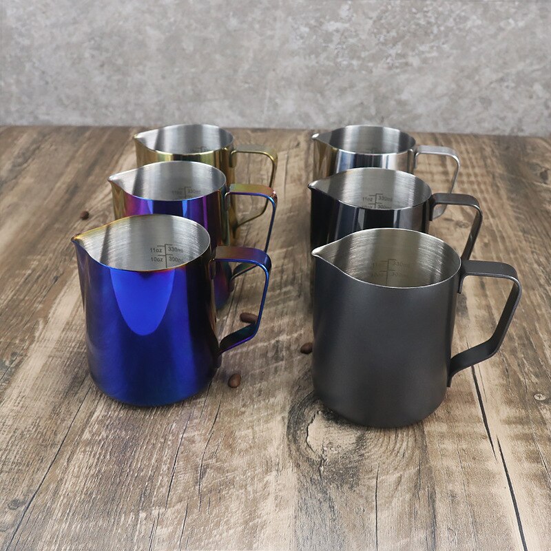 Espresso Steaming Pitcher 350/600ML Espresso Milk Frothing Pitcher Coffee Milk Frothing Cup Coffee Steaming Pitcher Espresso