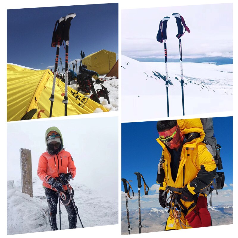 TMT Trekking Pole Mount Everest Hiking Walking Stick Strong Lightweight Aluminum Sticks Adjust Flip-Lock Portable Cane Holder