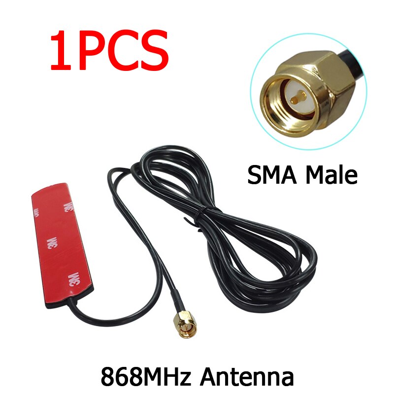 Gsm Antenne 868 Mhz 915Mhz Gelijmd Strip 868 M Patch Antenne Sma-Male Connector Antenne 3 Meter Kabel 868 Mhz 915 Iot Antena Antenne: 1PCS M